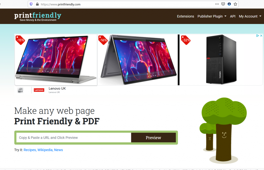 Printer Friendly Web Pages with Print Friendly